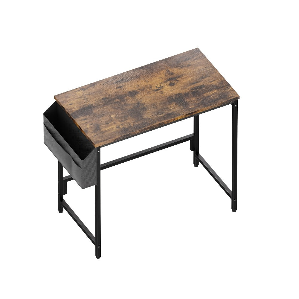 Escritorio, Escritorio para Computadora, Mesa Pequeña, 100 X 48 X 72 Cm/40X19X28In, Mesa de Oficina con Bolsa de Almacenamiento, Mesa para PC para Oficina, Estudio, Dormitorio, Estructura de Metal, Moderno y Fácil