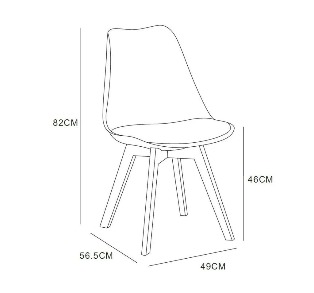Sillas de comedor MCC Direct en juego de 4 piezas, sillas de cocina, sillas de oficina, silla de concha de diseño, "Eva" disponible en 7 colores de moda