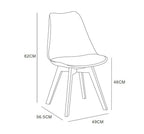 Sillas de comedor MCC Direct en juego de 4 piezas, sillas de cocina, sillas de oficina, silla de concha de diseño, "Eva" disponible en 7 colores de moda