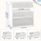 Armario de almacenamiento de una pieza con seis cajones, ideal para organizar y decorar tu hogar. Esta caja de almacenamiento no tejida es perfecta para varias habitaciones, incluyendo la sala de estar, el dormitorio y el baño. Las dimensiones son de 63X6