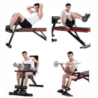 Banco de Mancuerna Plegable Inclinable Banco de Pesas Musculación Multifuncional para Entrenamiento Completo Máquina de Fitness Gimnasio Hogar detail image - detail view 17