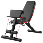 Banco de Mancuerna Plegable Inclinable Banco de Pesas Musculación Multifuncional para Entrenamiento Completo Máquina de Fitness Gimnasio Hogar product image