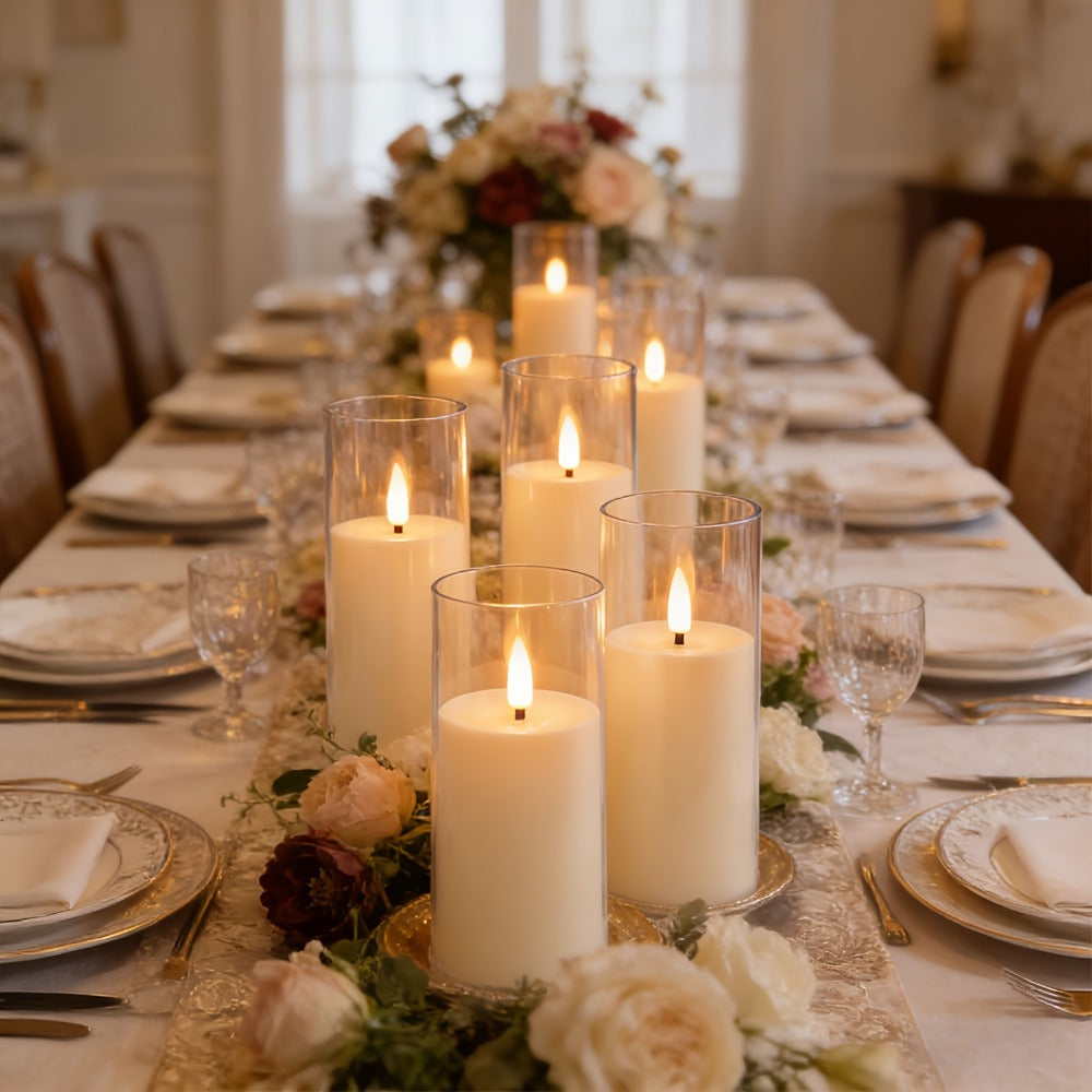 Velas LED sin llama | Boda Navidad hogar y centro de mesa