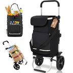 Carrito de compras plegable ajustable plegable | Supermercado camping y transporte diario