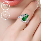 Anillo de moda exquisito para mujer PM:D20 de plata de ley 925, elegante y con estilo, con incrustaciones, un anillo de joyería de alto valor para mujer, adecuado para vacaciones, viajes y uso diario, un regalo conmemorativo perfecto para amigos