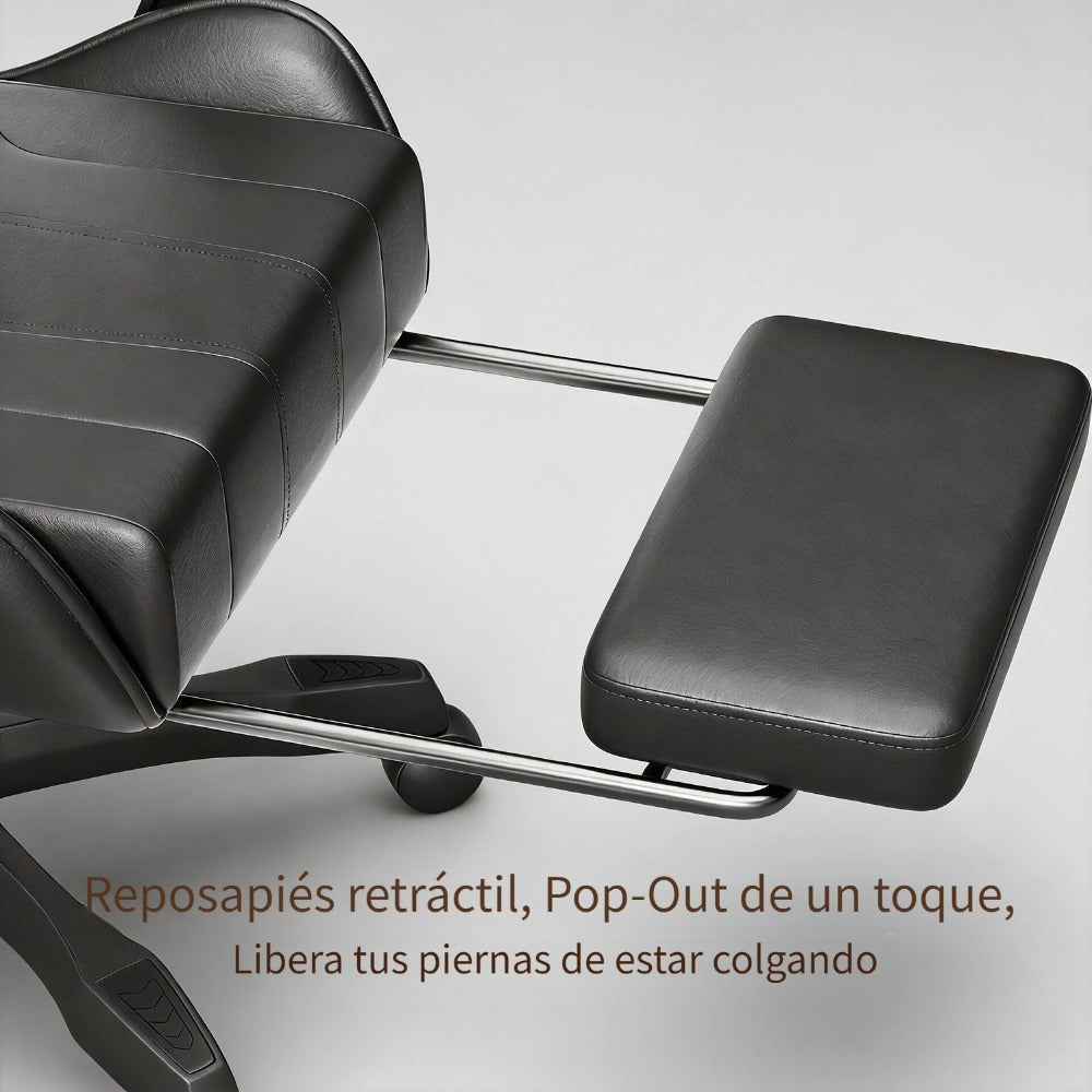 Silla de Juegos Furnishia con Reposapiés, Silla de Computadora Ajustable en Altura con Soporte Lumbar y Reposacabezas para Adultos, Silla de Oficina Giratoria 360 Grados para Oficina, Dormitorio, Estación de Trabajo Robusta