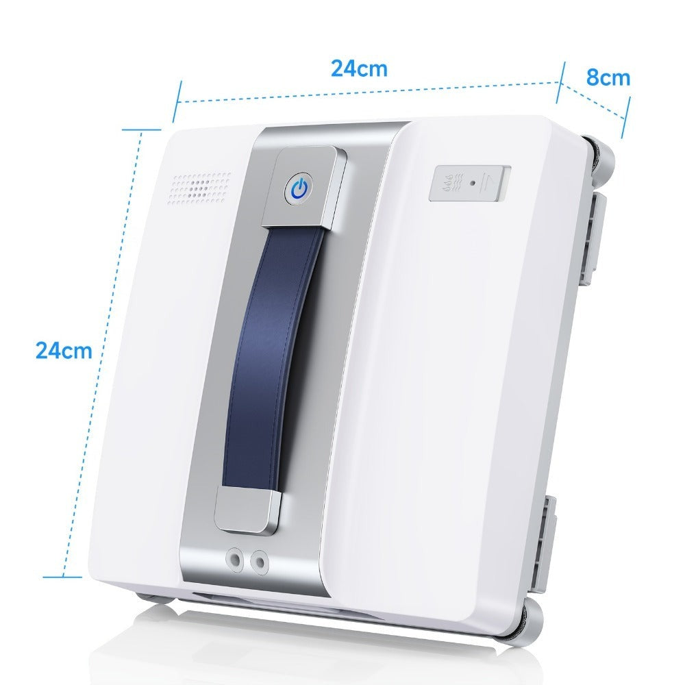 Lubluelu Robot Limpiacristales Electrónico Inteligente con Ventana Cuadrada, 7500Pa, Planificación de Ruta Inteligente, Sistema de Protección de Seguridad de 8 Capas, Limpieza de Bordes, Boquillas de Doble Cara, Visualización del Volumen de Agua, Muy Adec