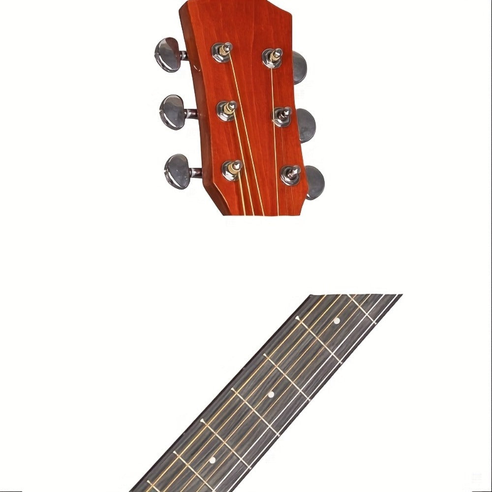 Guitarra Folk Brillante de 40 Pulgadas, Ideal para Novatos, Adultos Principiantes, una Herramienta de Práctica y una Guitarra Acústica Fácil de Usar para Estudiantes
