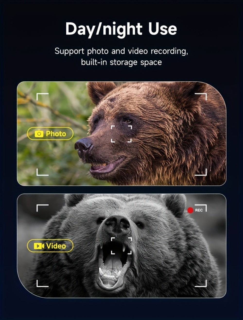 Binoculares de visión nocturna 4K HD, gafas de visión nocturna con pantalla de 3 pulgadas y linterna, adecuadas para la caza al aire libre en la oscuridad, seguridad para acampar, observación de la vida silvestre, zoom digital 10X, batería incorporada de