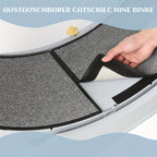 Rueda de ejercicio para gatos, trotamundos de 79 cm para gatos de interior, rueda de correr con pista alfombrada, fácil de instalar y para la salud y el fitness, adecuada para la mayoría de los gatos, rueda de plástico