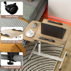 Mesa auxiliar para salón y dormitorio | 96.5 cm y con ruedas