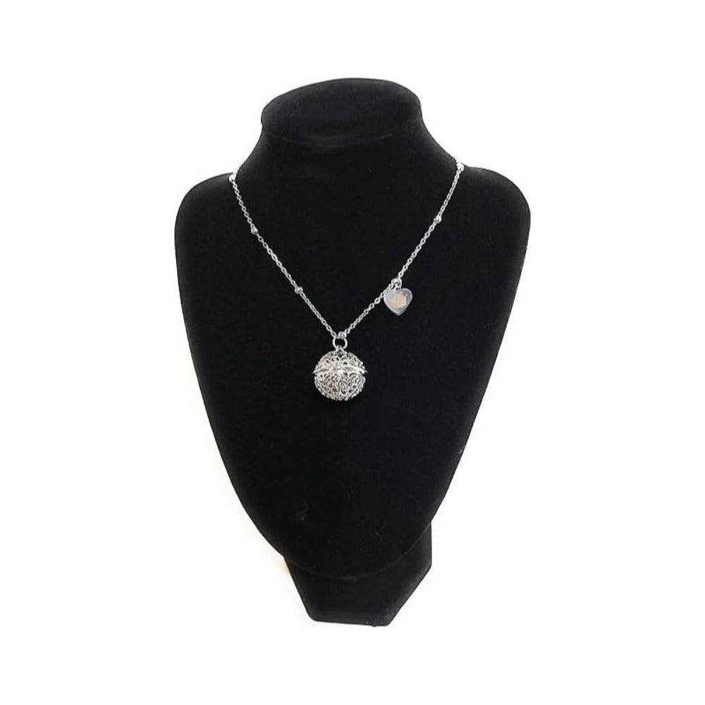 Collar de Acero para Mujer con Colgante de Ángel en Color Plata
