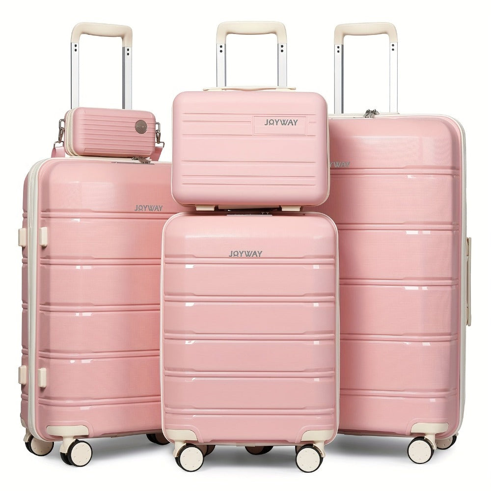 Juego de equipaje de viaje Joyway, 20 pulgadas, 24 pulgadas, 28 pulgadas, juego de equipaje de mano, con ruedas giratorias, bolsa de viaje y neceser