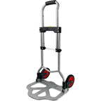 Carretilla de mano plegable, carrito de mudanzas, carretilla con área de carga antideslizante y altura de mango ajustable, carga máxima de 80 kg
