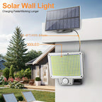 Luz solar LED con sensor de movimiento 4 piezas | Para jardín, patio, garaje y seguridad exterior