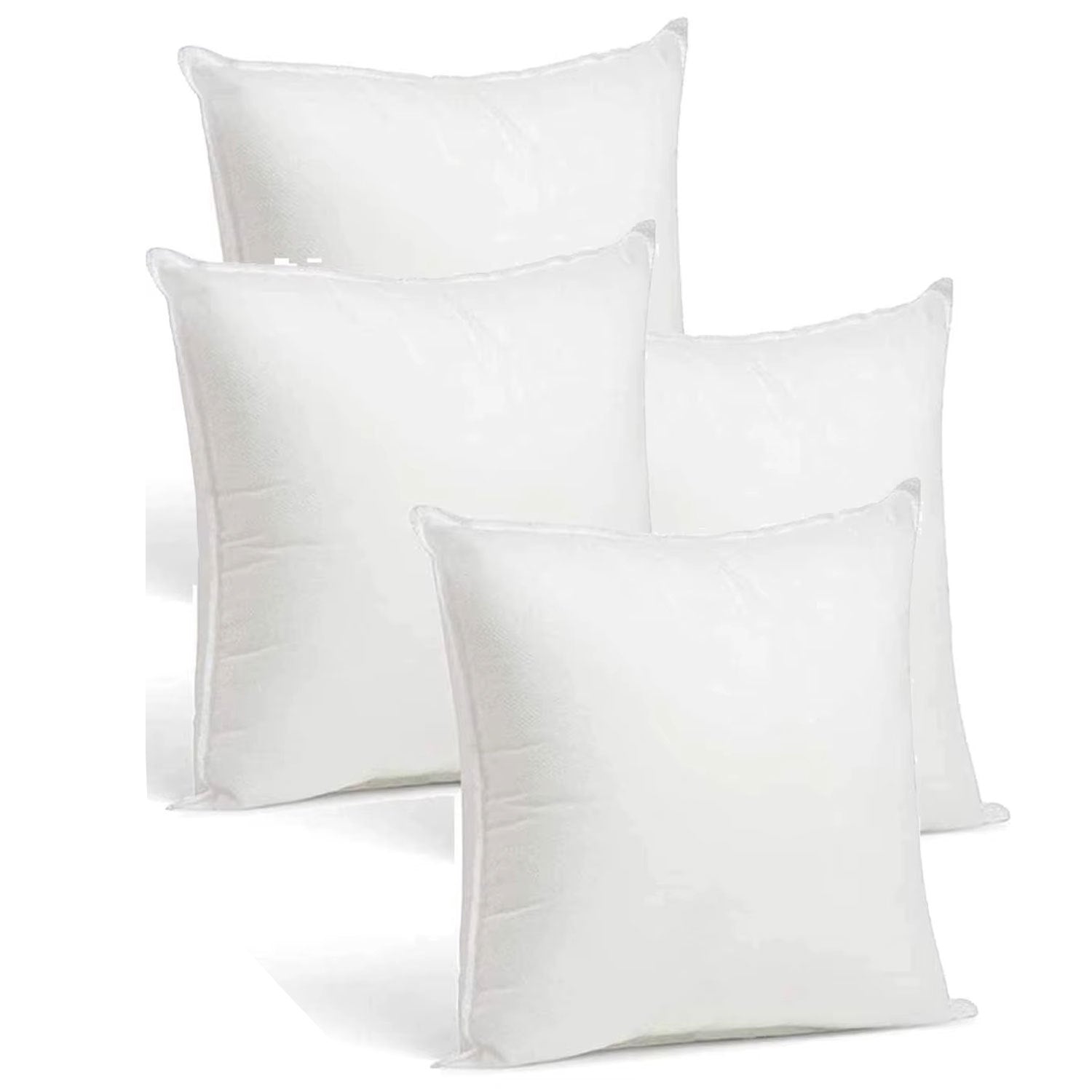 4 Unidades Relleno de Cojín Decorativo 45x45cm - Fibra Hueca Siliconizada para Sofá, Cama o Coche