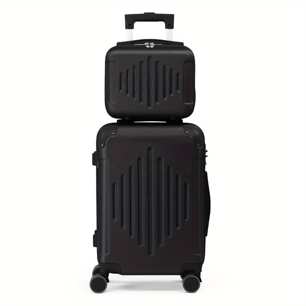 Maletas de Viaje 2 Piezas con Ruedas Giratorias, Ligero y Aprobado para Aerolíneas, Carcasa Dura ABS, Tamaño 12"+20", Set de Equipaje de Mano