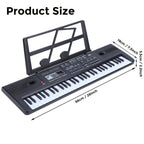Piano electrónico de 61 teclas, piano ideal para principiantes, piano electrónico portátil, con 16 tonos, 8 efectos de sonido de percusión, 10 ritmos, 6 demostraciones, altavoces incorporados, sonido de alta calidad, es la mejor opción para entusiastas de