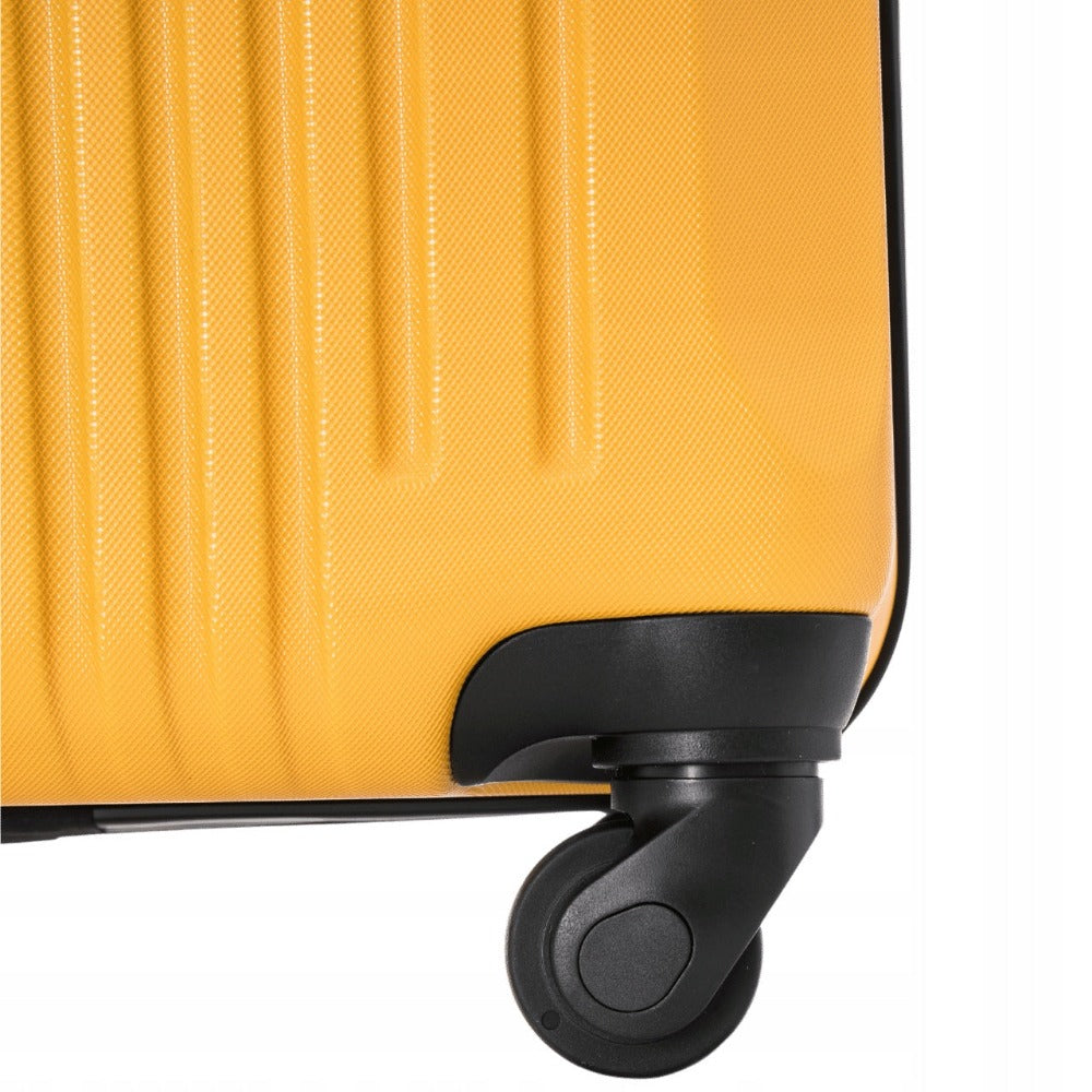 Maleta Rígida Grande XL, Aprox. 75X47X27 Cm O 66X42X24 Cm O Maleta de Cabina 56X38X22 Cm O 55X38X20 Cm / 18" 20" 24" 28" / ABS+, Asa Telescópica Ajustable, 4 Ruedas de 360°, Cerradura con Código, Equipaje de Mano en Colores Oro Rosa / Champán / Amarillo /