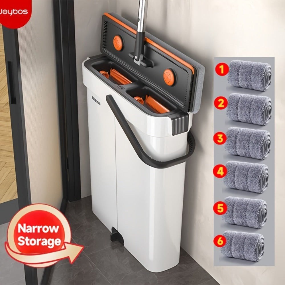 1 Juego, Set de Fregona y Cubo con 6 Paños, Herramienta de Limpieza para el Hogar, Adecuado para Sala de Estar, Dormitorio, Cocina, Baño, Inodoro, Set de Limpieza de Fregona y Cubo Comercial, ¡Aprovecha para la Limpieza de Navidad! ¡Regalos de Navidad, Re