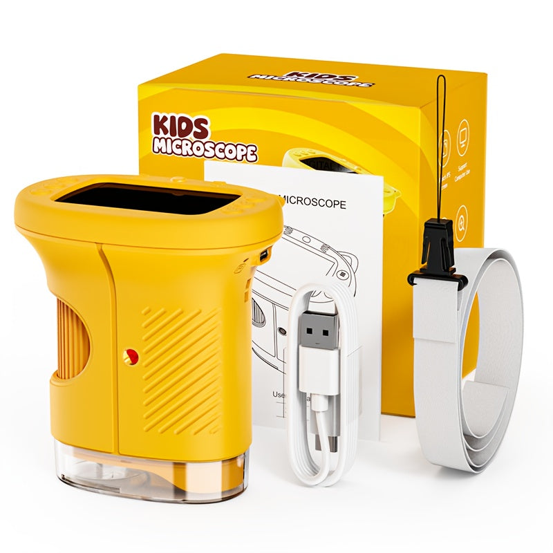 Microscopio digital portátil para niños 6.1cm portátil | Para aprendizaje, exploración y regalo