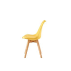 Sillas de comedor MCC Direct en juego de 4 piezas, sillas de cocina, sillas de oficina, silla de concha de diseño, "Eva" disponible en 7 colores de moda