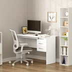 1pc Escritorio de Oficina 120x60cm, Mesa para Computadora con 3 Cajones, Banco de Trabajo Ergonómico, Adecuado para Oficinas, Dormitorios y Estudios
