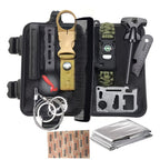 12 en 1 Kit de Equipo para Exteriores, Esenciales de Camping, Nueva Herramienta Multiusos Portátil, para Supervivencia, Camping, Regalos para Hombres