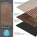 Paneles acústicos de fieltro y madera de 2/4 piezas de 120×60 cm, eficaces para el aislamiento acústico y la reducción de ruido para crear un espacio tranquilo y cómodo. Calidad prémium, fácil instalación, ideales para salas de estar, salas de reuniones y