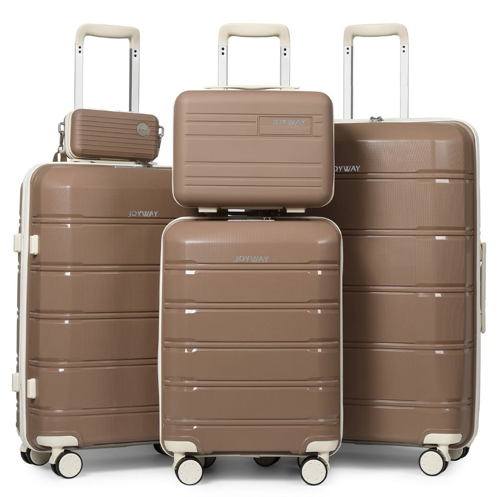 Juego de equipaje de viaje Joyway, 20 pulgadas, 24 pulgadas, 28 pulgadas, juego de equipaje de mano, con ruedas giratorias, bolsa de viaje y neceser