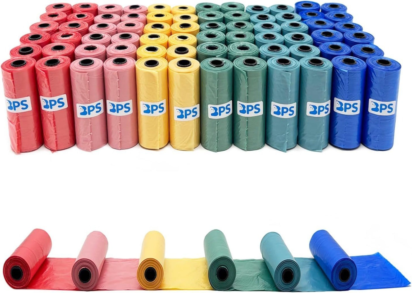 540/1080 Bolsas de Caca Perro Bolsas para Excrementos de Perros para Mascotas Animales Domésticos Pack de 36/72 Rollos Multicolor 32*22cm BPS-5395