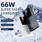 Power bank para carga durante viajes y uso diario | 50000mAh y 66W