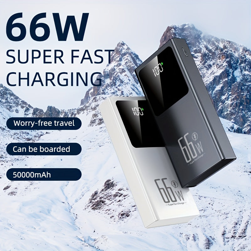 Power bank para carga durante viajes y uso diario | 50000mAh y 66W