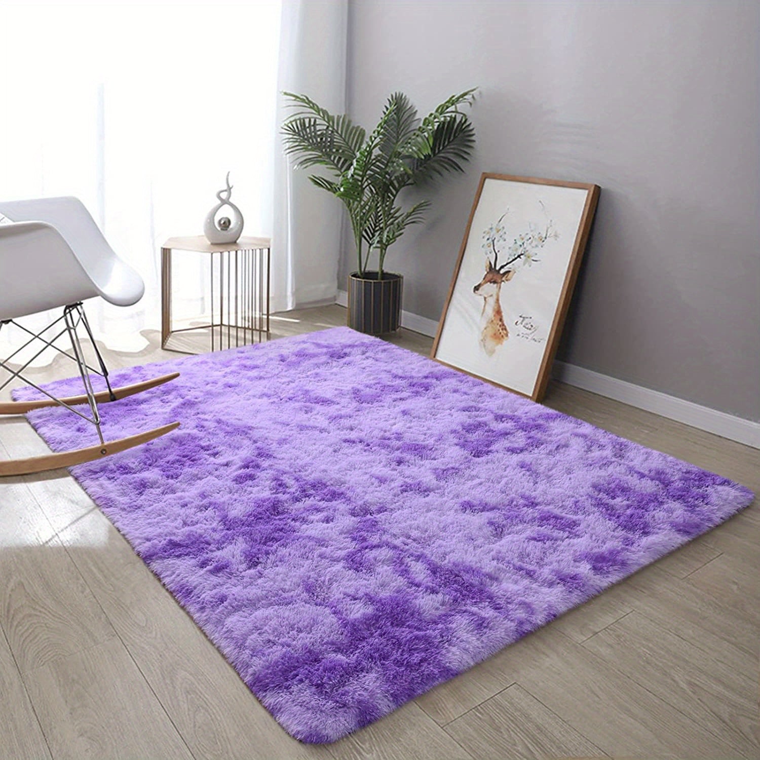 1 alfombra suave de felpa, alfombra de felpa antideslizante, alfombra suave de felpa para mesita de noche, alfombra tie-dye para sala de estar, decoración del hogar, alfombra para dormir mascotas, alfombra para dormitorio y sala de estar, decoración de la