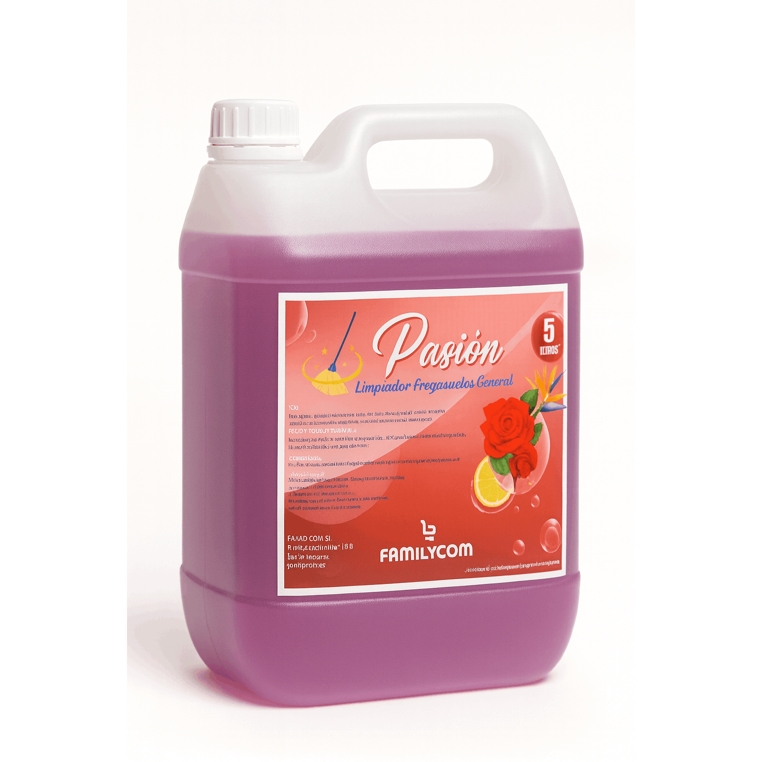 Fregasuelos Concentrado. Fregasuelos Perfumado Duradero. PH Neutro. Aroma Aloe Marsella y Pasión. 5 Litros