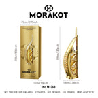 MORAKOT Eau de Toilette de Lujo para Hombre con Aroma Cítrico y Afrutado - 75 ml/2.54 oz - Sin Formaldehído en Elegante Botella de Vidrio Dorado, Fragancia Cítrica a Cidra y Afrutada para Piel Beige Sensible, Regalo Ideal para Él, Citas, Fiestas y Ocasion
