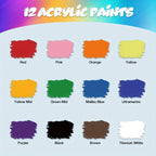 Un set de pinturas para aerógrafo en 12, 24 o 36 colores, cada una de 10 ml/0.33 oz, perfecto para diversas técnicas de pintura, incluyendo pintura al óleo, pintura a mano y proyectos. Ideal para principiantes y aficionados, así como para cerámica y arte.