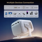Proyector inteligente portátil compatible con 4K con Wifi6 y BT5.4, nativo 1080P, 690ANSI, Android 11, enfoque automático y corrección automática de trapezoidal, proyector de cine en casa para películas, juegos, uso educativo, presentación multimedia, Pro