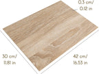 10 X Tableros de Roble A3 | 420 X 300 X 3 Mm | Tableros para Bricolaje y Trabajo Manual | Ideal para Pirógrafo, Corte Láser, Modelado, Fresado, Plotter CNC, Rompecabezas Decorativos Creativos