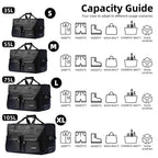[Varios tamaños] Bolsa de lona con ruedas y candado de seguridad aleatorio GRATIS | 2 artículos en total: 1 bolsa (elija entre 35L, 55L, 70L, 105L) + 1 candado | Opción de equipaje de mano | para senderismo, playa, viajes
