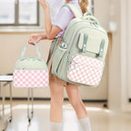 1 juego de mochila escolar incluye 1 mochila casual, 1 bolso de mano y 1 estuche de lápices, perfecto para la escuela, la vida diaria, los viajes y más.