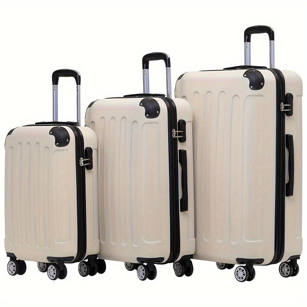 Juego de equipaje familiar de tres piezas de 20+24+28 pulgadas, combinación de maletas de cabina de 20 pulgadas, maleta de viaje de negocios, caja de almacenamiento con contraseña, maleta con ruedas universal, maleta trolley de carcasa dura ABS, maleta tr