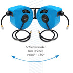 MONZANA® Manguera de Aire Reel 10M+1M Retroalimentación Automática Conexión 1/4" 12 Bar Ø12Mm Enroscador de Manguera Automático Montaje en Pared de Manguera de Aire