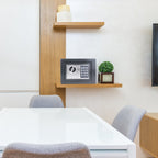 Caja Fuerte Electrónica Digital de Seguridad con Cerradura de Contraseña y Llave, Caja de Depósito de Dinero en Efectivo, Acero Resistente con 2 Llaves para Oficina, Hogar, Hotel, Montaje en Pared o Suelo