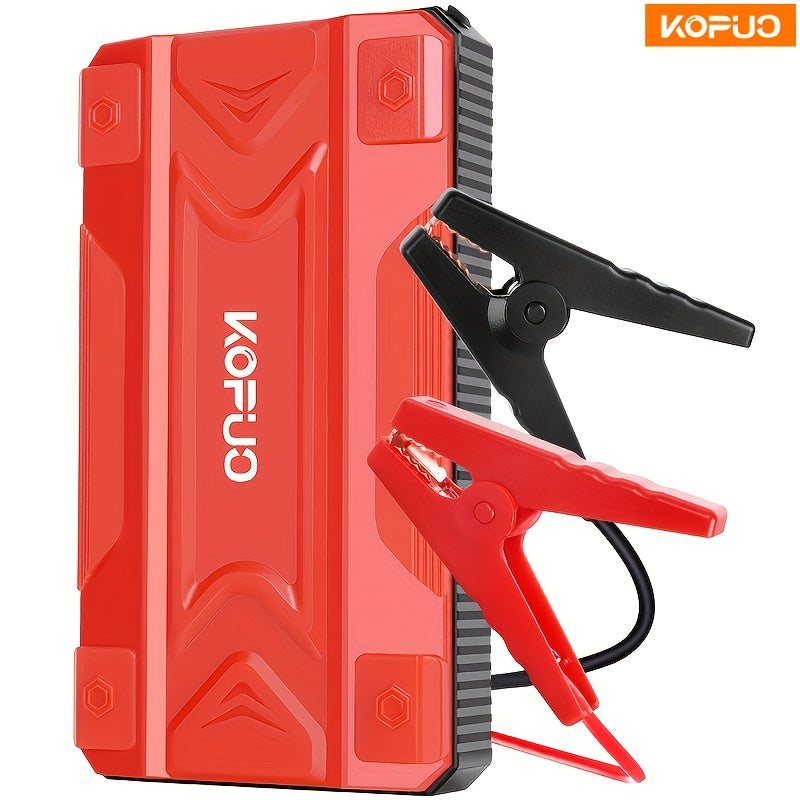 Arrancador de batería de coche KOPUO, arrancador de batería de coche de 3000/4000A para motores de gasolina de hasta 8.5L y diésel de 7.0L, caja de arranque portátil de 12V con USB/banco de energía/salida dual/luce LED, cargador de coche