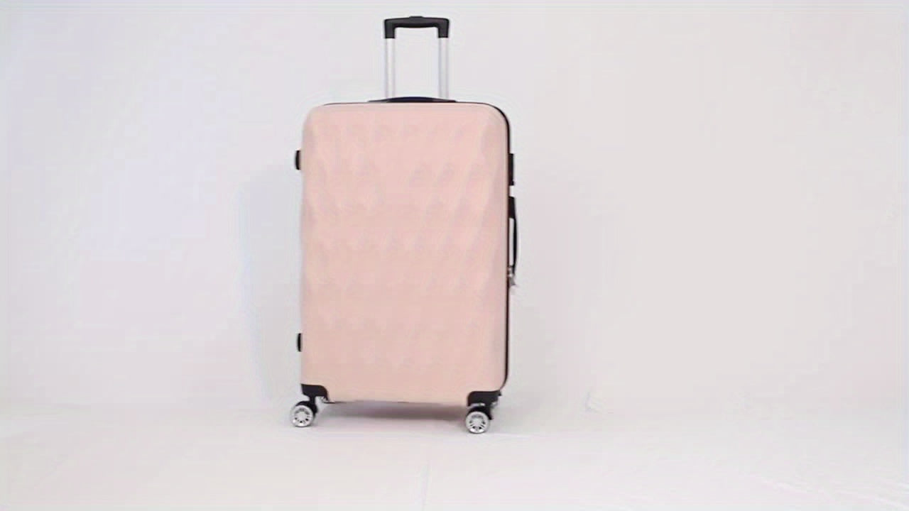 Juego de 2 o 4 Piezas de Maletas ABS con Diseño en Relieve de Hojas, Carcasa Dura, Ruedas Silenciosas Giratorias, Ideal para Viajes Cortos y Largos, Uso Empresarial o como Regalo Perfecto