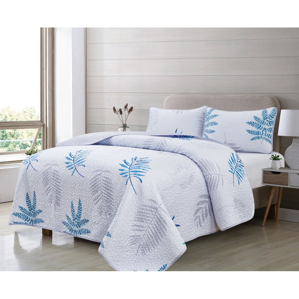 Colcha Bouti de Verano Reversible (Solo 1 Pieza), Edredón Ligero Transpirable para Cama 90,Cama 105,Cama 135,Cama 150 Cubrecama Estampado de Microfibra Suave, Manta Fina para Primavera y Verano (Sin Fundas de Almohada)
