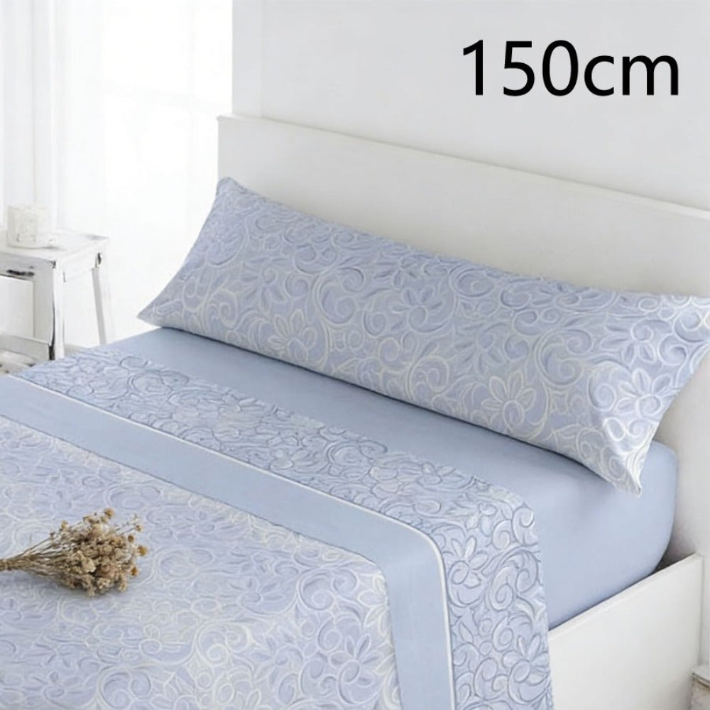 Juego de ropa de cama (Sábana ajustable, Cubrecama, Funda de almohada) | Juego de sábanas estampadas de 3 piezas | Primavera/Verano | Múltiples estilos | Tejido suave | 180cm - Múltiples tamaños disponibles