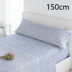 Juego de ropa de cama (Sábana ajustable, Cubrecama, Funda de almohada) | Juego de sábanas estampadas de 3 piezas | Primavera/Verano | Múltiples estilos | Tejido suave | 180cm - Múltiples tamaños disponibles