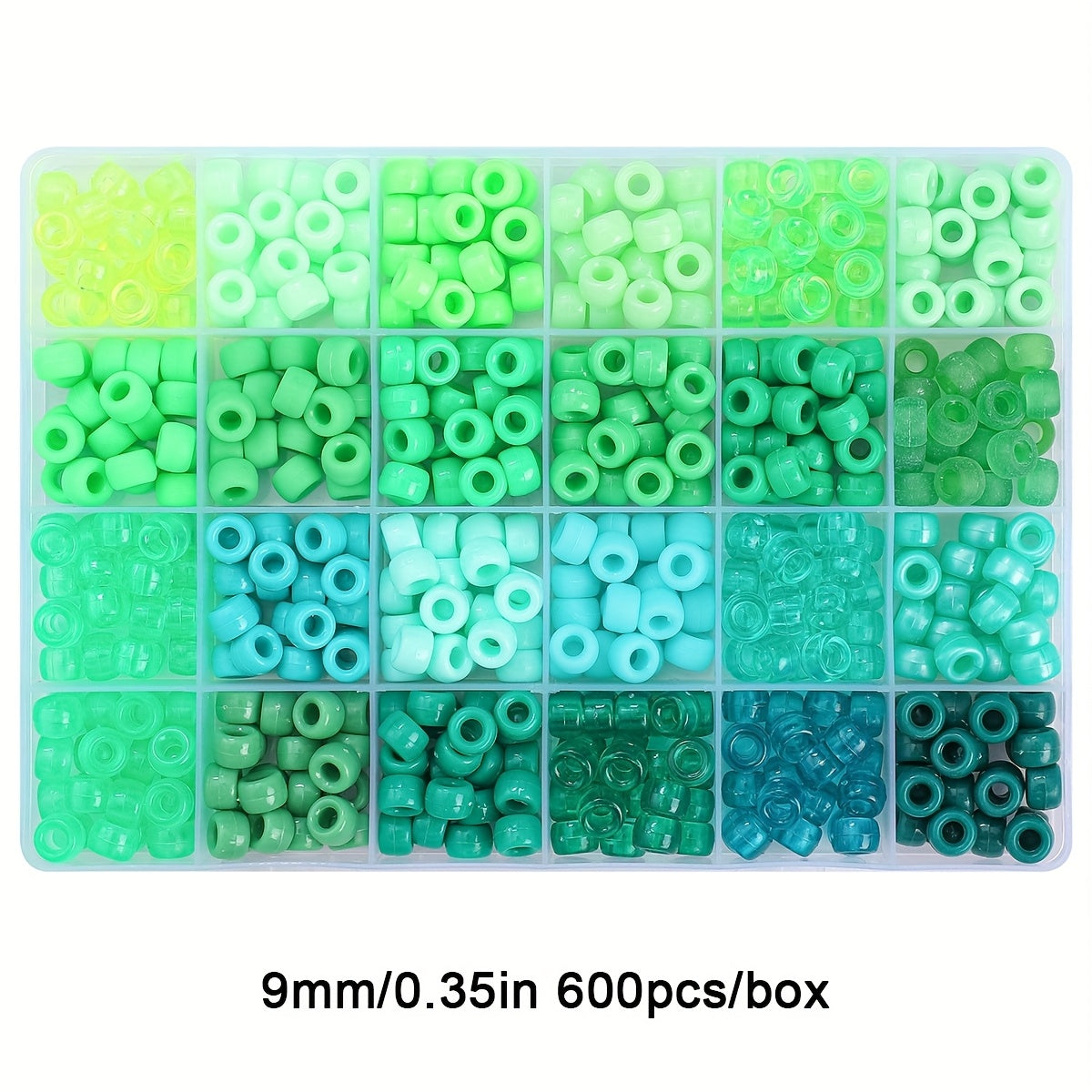 Set de Cuentas Acrílicas Vibrantes de 9Mm a Granel de 168 Colores con Anillos para el Cabello para Hacer Joyas - Cuentas de Plástico Brillantes Numeradas de 168 Colores para Pulseras de Cady, Collar y Manualidades - Suministros de Abalorios Duraderos para